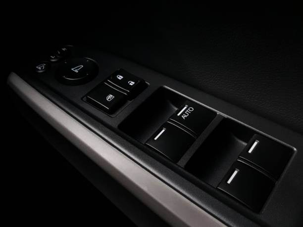 istock Button to turn off the car window. 1292742330