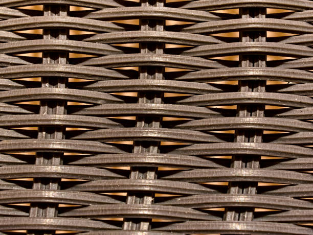 istock Close-up of a gray synthetic polyrattan 1292743359