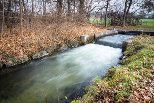istock canal with running water at a park 1292743622