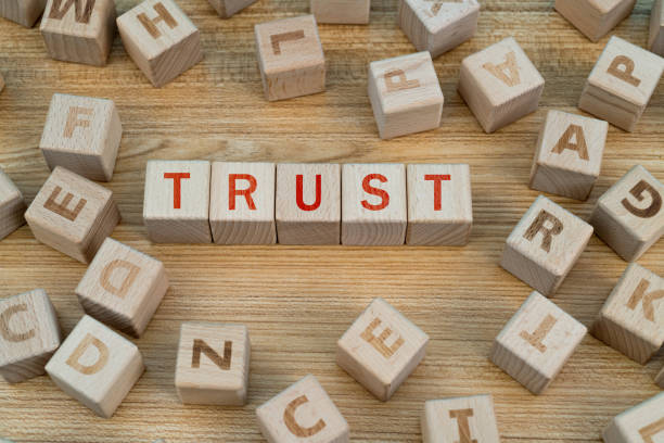 istock Wooden blocks with word trust 1292746220