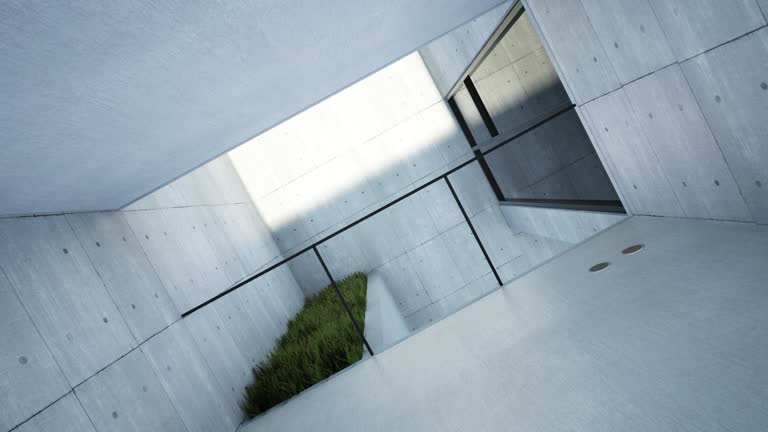 An empty modern room with sunlight falling on the floor