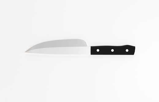 Knife on the White Background