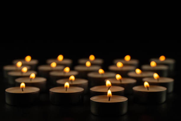 istock Christmas candles burning in the night. 1292749669