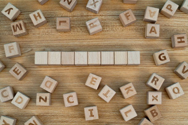 istock Eight blank wooden blocks on the table 1292749712