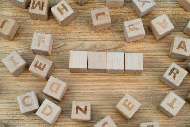 istock Four blank wooden blocks on the table 1292749934