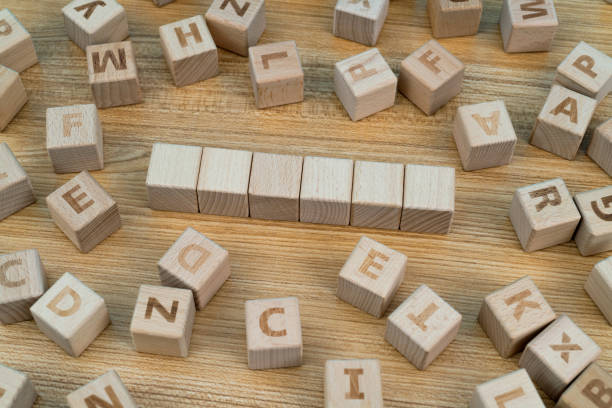 istock Six blank wooden blocks on the table 1292750650