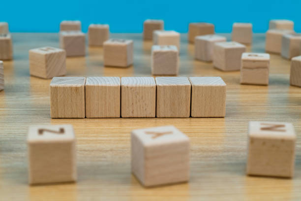 istock Five blank wooden blocks on the table 1292750874