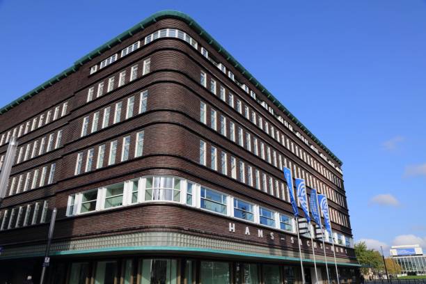 Hans Sachs Haus building in Gelsenkirchen, Germany. Originally planned to be multifunctional, it soon became administrative seat of the city.