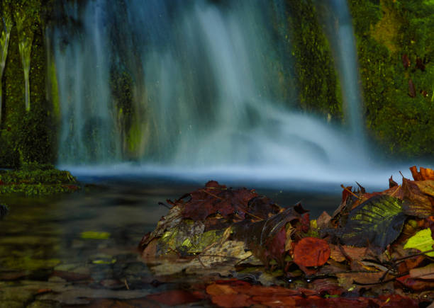 water autumn stream waterfall seasons outdoor ature jena germany europe