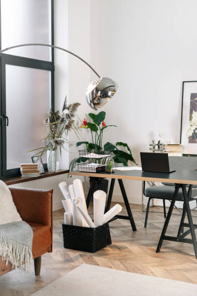 istock Modern home office with contemporary interior design 1292758476