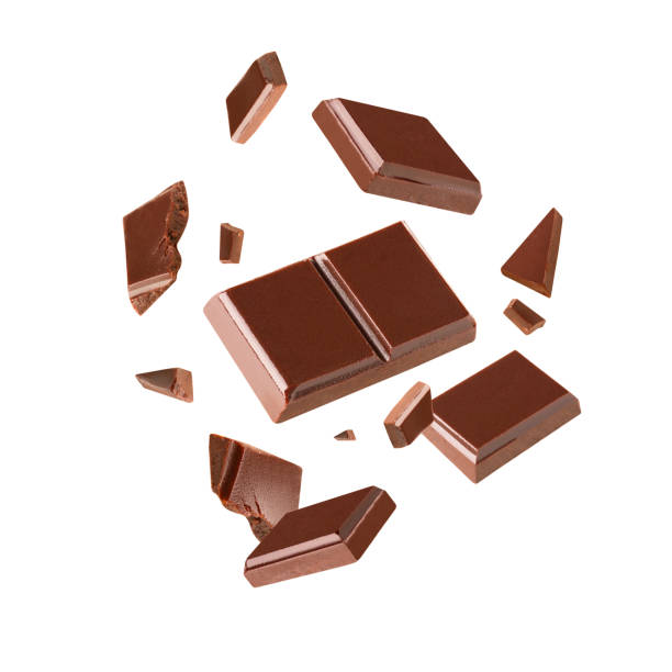istock chocolate  flying  pieces in the air on a white background collection .Clipping path. 1292758956