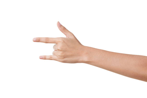 istock Man hand sign isolated on white background 1292760967
