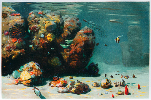 Illustration of a Underwater sea