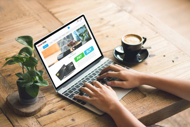 istock cafe making  shopping transfer payment through  app web pay with creditcard  on notebook shopping online 1292766139