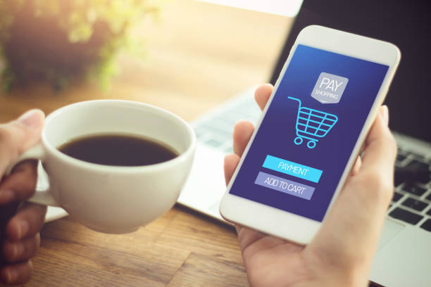 istock Transactio Payment  technology making online mobile phone payment internet shop  , makes online shopping  concept 1292769716