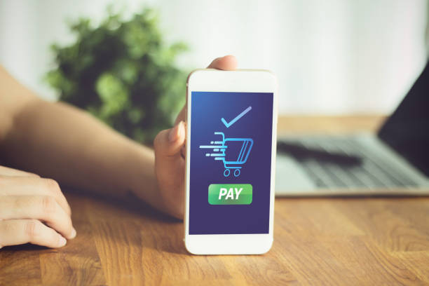 istock Transactio Payment  technology making online mobile phone payment internet shop  , makes online shopping  concept 1292769724
