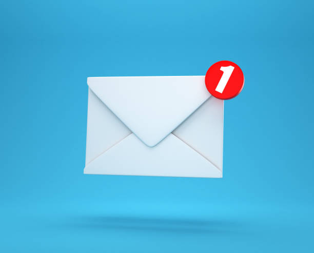 istock mail notification one new email message in the inbox concept isolated on blue background with shadow 3D rendering 1292773608