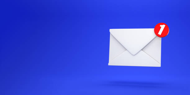 istock mail notification one new email message in the inbox concept isolated on blue background with shadow 3D rendering 1292773611
