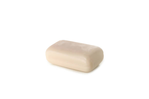 istock Piece of natural soap isolated on white background 1292776149