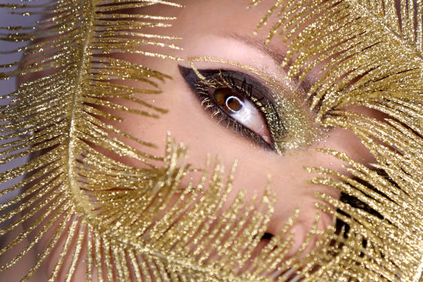 istock Evening party eye makeup close-up 1292777249