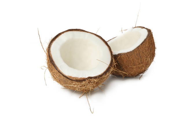 istock Fresh tasty coconut isolated on white background 1292778514