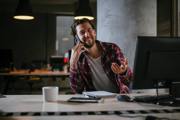 istock Businessman talking to the phone. 1292780712