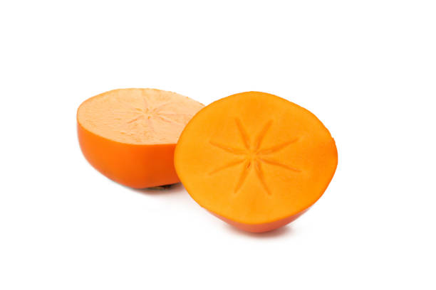 istock Fresh ripe persimmon isolated on white background 1292780825