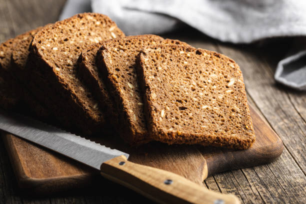 istock Dieting cereal bread with sunflower seeds. 1292788185