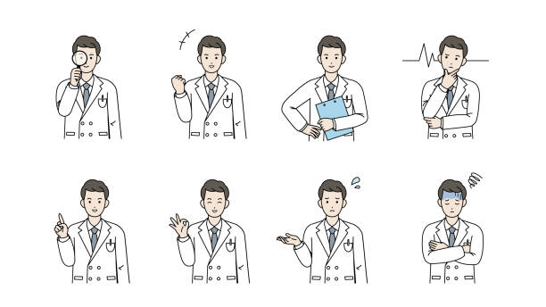 Doctor man variation set It is an illustration of a Doctor man variation set doctor illustrations stock illustrations