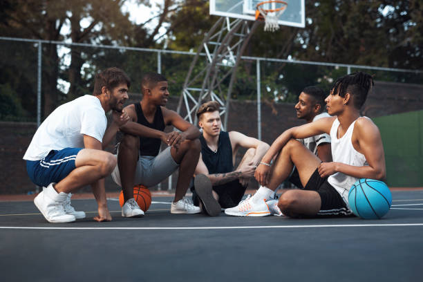 istock Conversing about one thing they all love - basketball 1292805004