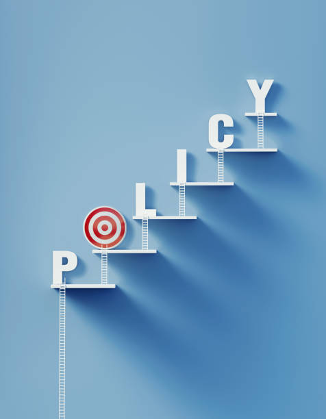 istock White Ladders Lean over A Bull's Eye Target and Write Goals on Blue Wall 1292806451