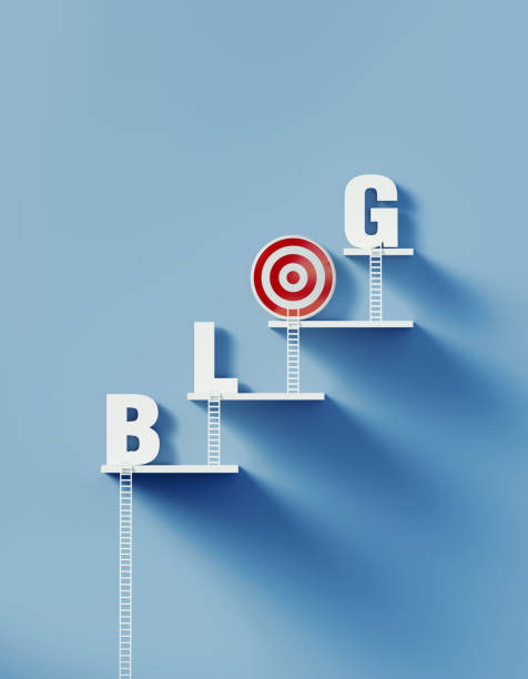 istock White Ladders Lean over A Bull's Eye Target and Write Blog on Blue Wall 1292807840