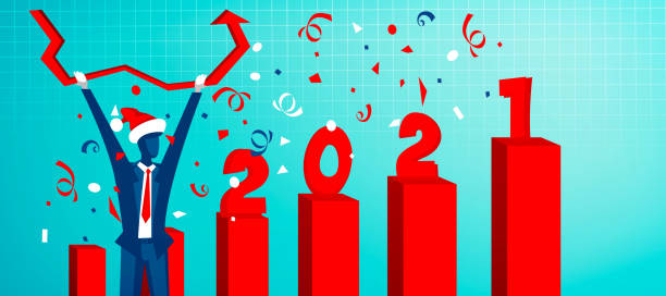 istock New 2021 growth and development prospects. 3D illustration 1292808072