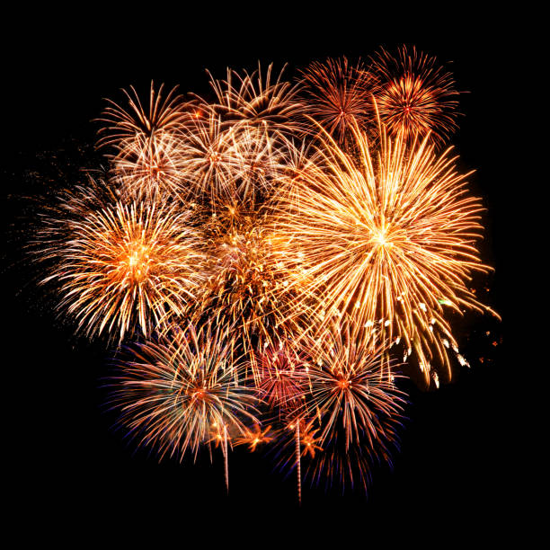 istock Abstract colored firework on dark sky. Celebration and anniversary concept 1292809524