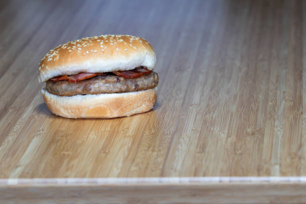 Holding hamburger