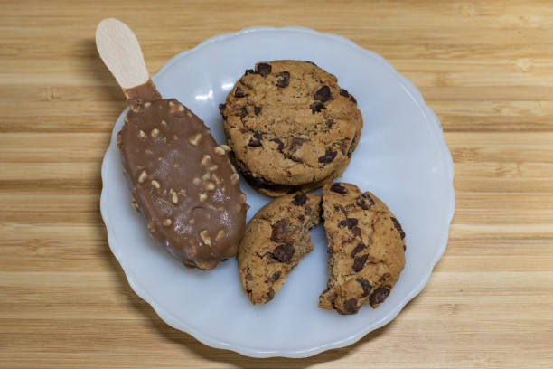 istock Chocolate chip cookies with a ice cream 1292810260