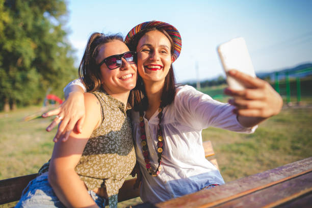 istock Taking selfie in a public park 1292810429