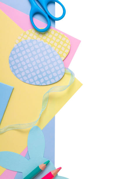 istock Easter isolated left border. Kids activities game. 1292813155