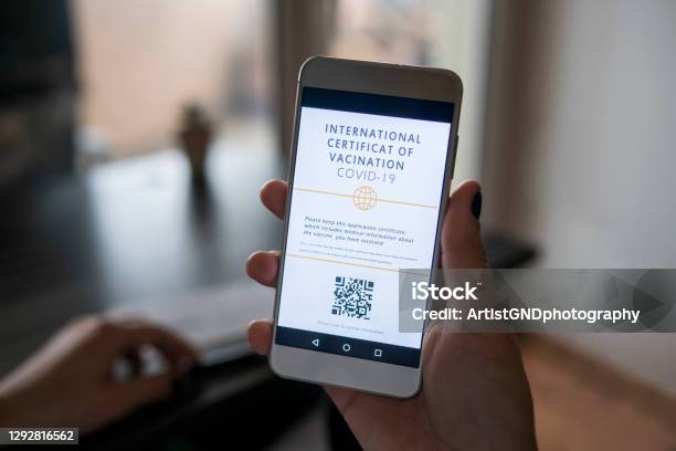 Mobile App For International Certificate Of Vaccination For Covid19 Stock Photo - Download Image Now