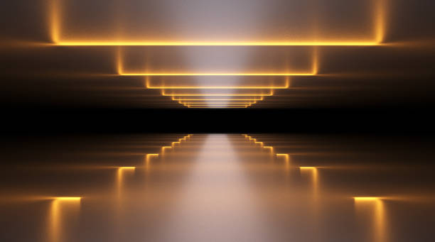 istock Futuristic Dark Tunnel with Lights 1292817986