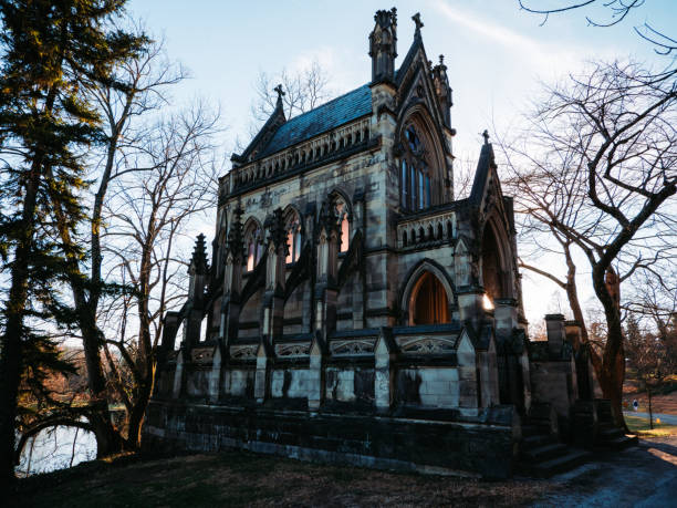 istock Creepy Old Haunted House at Sunset 1292818822