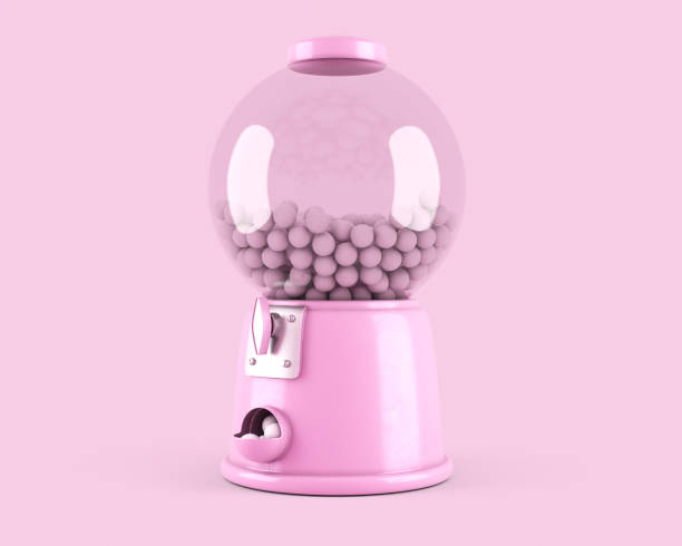 istock Gumball Machine with Colorful Bubble Gum 1292821022