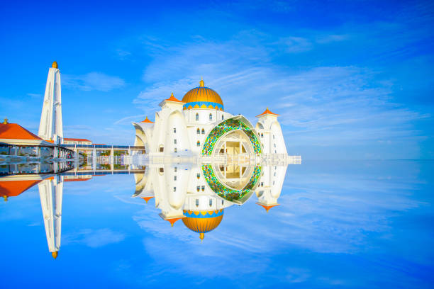 istock Morning view at Malacca Straits Mosque ( Masjid Selat Melaka) 1292827700
