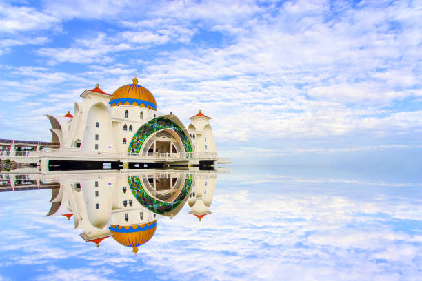 Majestic view of Malacca Straits Mosque