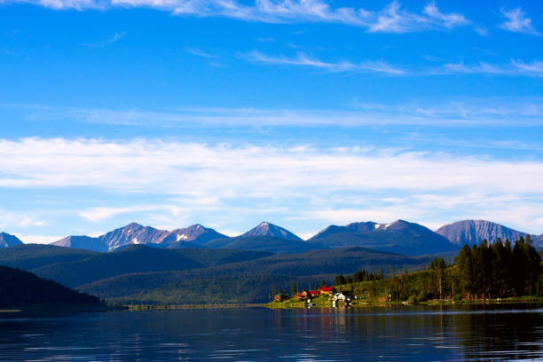 A serene day on Georgetown Lake in Southwestern Montana with the Pintlar mountains in the background.