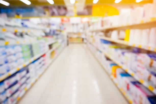 istock Blurred Background Image of Shelf in Warehouse or Storehouse. 1292831802