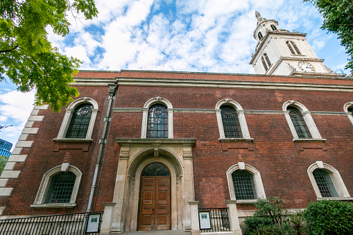 St Botolph without Bishopsgate in City of London, England. This church dates back to the 1200s. It narrowly avoided destruction in the Great Fire of 1666, suffered minor bomb damage during World War 2, and again in the 1993 IRA Bishopsgate bombing.