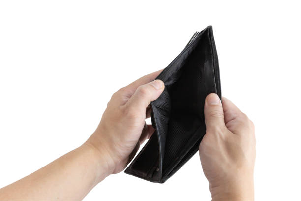 istock Hand of an Asian man with an open wallet blank 1292855260