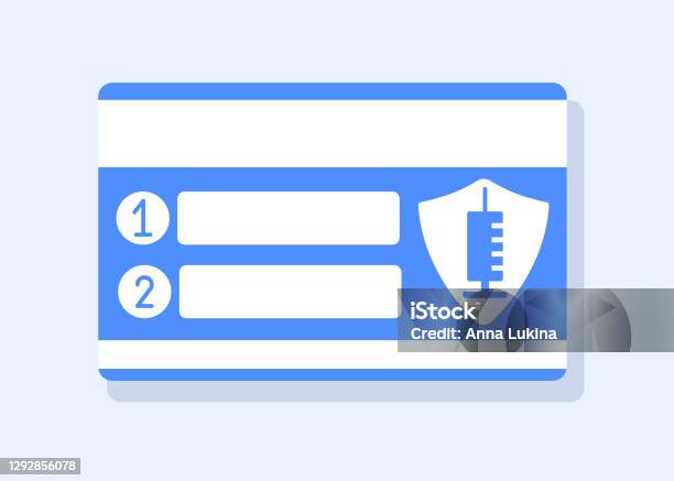 Injection Reminder Coronavirus Vaccination Immunization Passport Card For Double Dose ...