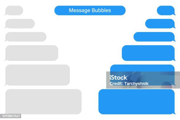 Message Battern Blank Vector Message Bubbles Chat Or Messenger Speech Bubble Sms Text ...